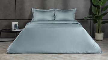 Комплект постельного белья без простыни Tencel Пыльный голубой
